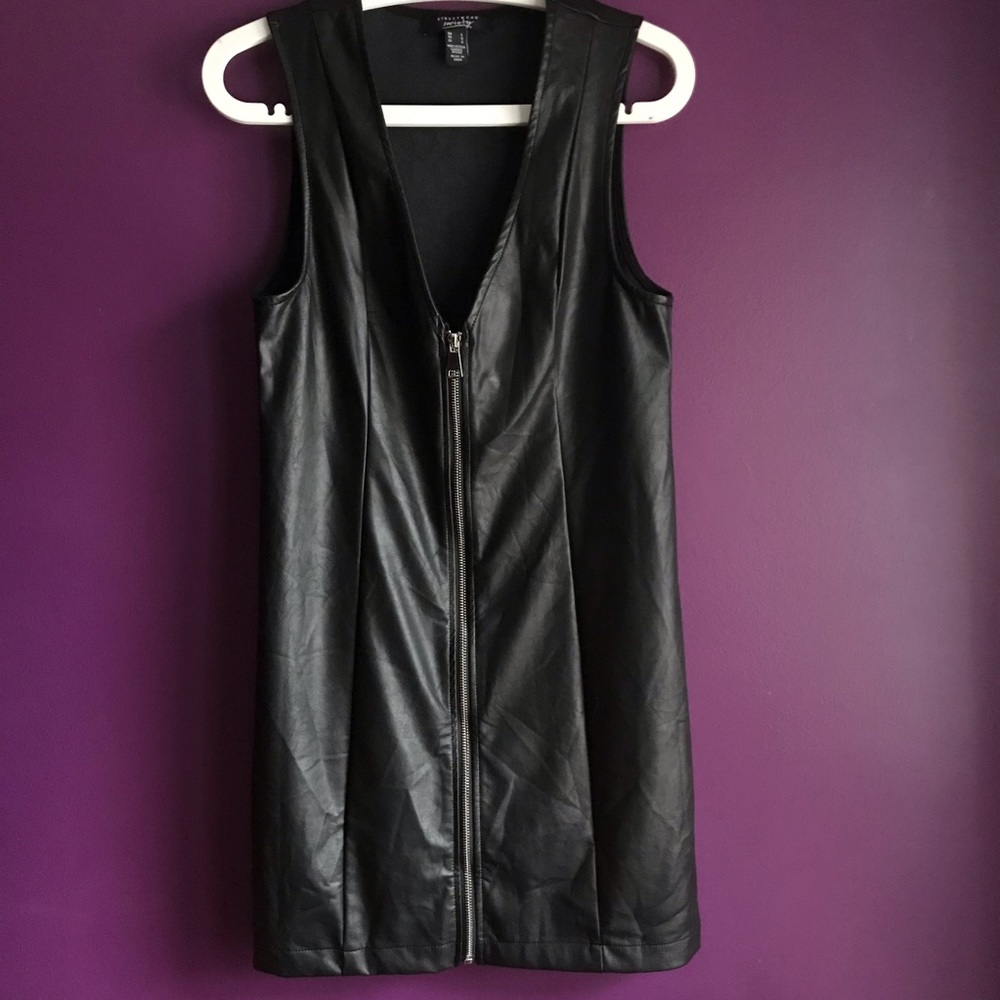 Vegan Leather Mini Dress